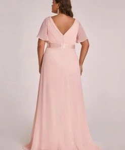 Ever-Pretty US Plus Size Ruffle Sleeve Floor-Length Formal Maternity Dress Maternity Dresses