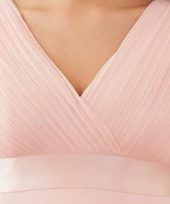 Ever-Pretty US Ruched Bodice Flowy Chiffon Floor-Length Bump Friendly Dress With Sleeves 53 Ever-Pretty US Ruched Bodice Flowy Chiffon Floor-Length Bump Friendly Dress With Sleeves