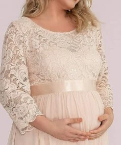 Ever-Pretty US Plus Size Sweetheart 3/4 Sleeve Floor-Length Lace Maternity Dress Maternity Dresses 31 Ever-Pretty US Plus Size Sweetheart 3/4 Sleeve Floor-Length Lace Maternity Dress Maternity Dresses