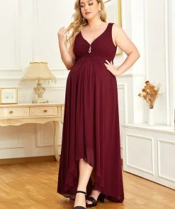 Ever-Pretty US Jeweled Top Asymmetrical Formal Maternity Dress