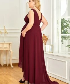 Ever-Pretty US Jeweled Top Asymmetrical Formal Maternity Dress