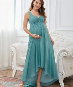 Ever-Pretty US Jeweled Top Asymmetrical Formal Maternity Dress