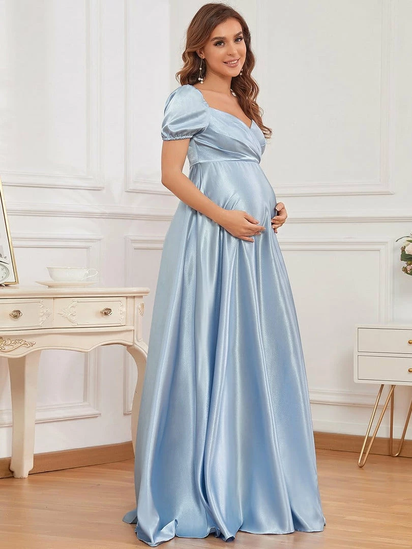 Ever-Pretty US Elegant V-Neck Floor-Length Short Sleeve Bump Friendly Dresses 10 Ever-Pretty US Elegant V-Neck Floor-Length Short Sleeve Bump Friendly Dresses