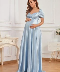 Ever-Pretty US Elegant V-Neck Floor-Length Short Sleeve Bump Friendly Dresses 25 Ever-Pretty US Elegant V-Neck Floor-Length Short Sleeve Bump Friendly Dresses
