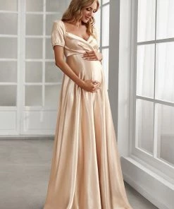 Ever-Pretty US Elegant V-Neck Floor-Length Short Sleeve Bump Friendly Dresses 29 Ever-Pretty US Elegant V-Neck Floor-Length Short Sleeve Bump Friendly Dresses