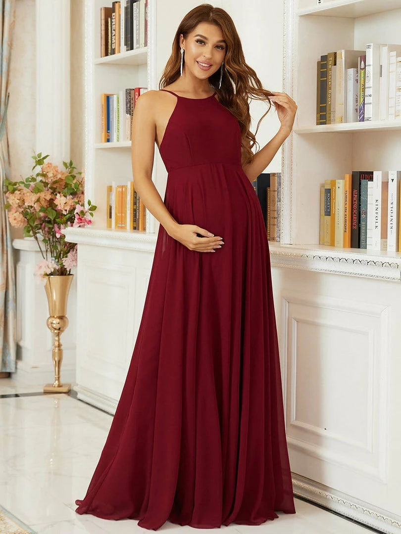 Ever-Pretty US SHOP BY OCCASION Elegant Halter Top Tulle A-Line Maternity Dress 4 Ever-Pretty US SHOP BY OCCASION Elegant Halter Top Tulle A-Line Maternity Dress