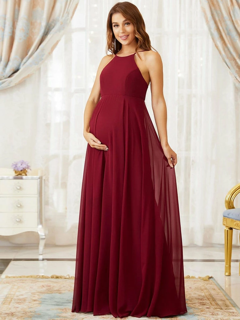 Ever-Pretty US SHOP BY OCCASION Elegant Halter Top Tulle A-Line Maternity Dress 5 Ever-Pretty US SHOP BY OCCASION Elegant Halter Top Tulle A-Line Maternity Dress