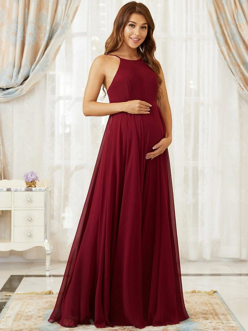 Ever-Pretty US SHOP BY OCCASION Elegant Halter Top Tulle A-Line Maternity Dress 1 Ever-Pretty US SHOP BY OCCASION Elegant Halter Top Tulle A-Line Maternity Dress