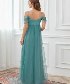 Ever-Pretty US Lace V-Neck Cold Shoulder A-Line Maternity Dress Summer Dresses 2022