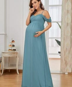 Ever-Pretty US Off-Shoulder Spaghetti Strap A-Line Maternity Dress Maternity Dresses
