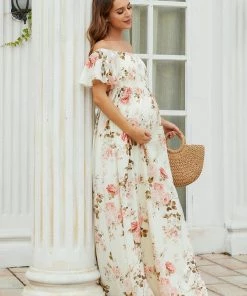 Ever-Pretty US SHOP BY OCCASION Ruffled Off-Shoulder A-Line Maternity Dress