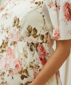 Ever-Pretty US SHOP BY OCCASION Ruffled Off-Shoulder A-Line Maternity Dress
