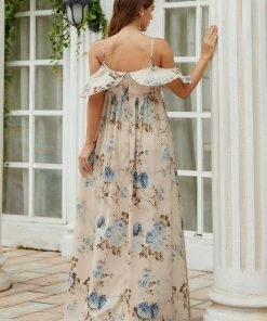 Ever-Pretty US Cold Shoulder A-Line Maternity Dress Maternity Dresses