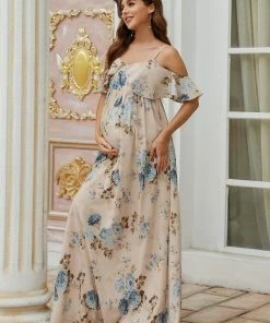 Ever-Pretty US Cold Shoulder A-Line Maternity Dress Maternity Dresses