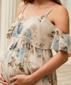 Ever-Pretty US Cold Shoulder A-Line Maternity Dress Maternity Dresses