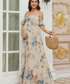 Ever-Pretty US Cold Shoulder A-Line Maternity Dress Maternity Dresses