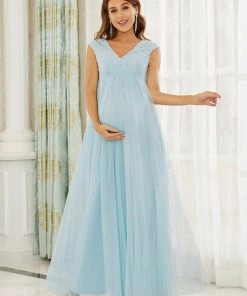 Ever-Pretty US V-Neck Sleeveless Floor-Length Bridesmaid Maternity Dress SHOP BY OCCASION