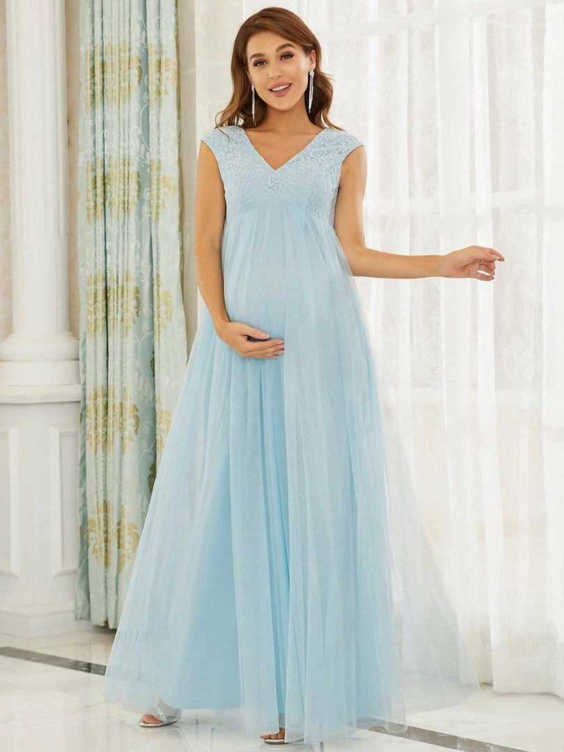Ever-Pretty US V-Neck Sleeveless Floor-Length Bridesmaid Maternity Dress SHOP BY OCCASION 1 Ever-Pretty US V-Neck Sleeveless Floor-Length Bridesmaid Maternity Dress SHOP BY OCCASION