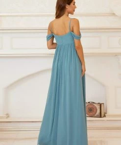 Ever-Pretty US Maternity Dresses Cold-Shoulder Spaghetti Strap V-Neck A-Line Maternity Dress