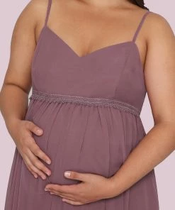 Ever-Pretty US SHOP BY OCCASION Plus Size Soft Long Open Back Formal Maternity Dress