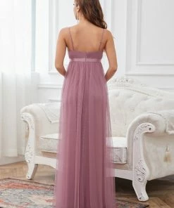 Ever-Pretty US Ruched Spaghetti Strap V-Neck A-Line Maternity Dress SHOP BY OCCASION