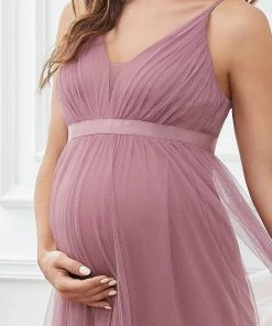 Ever-Pretty US Ruched Spaghetti Strap V-Neck A-Line Maternity Dress SHOP BY OCCASION