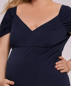 Ever-Pretty US Plus Size Sweetheart Capped Sleeve Pleated Maternity Dress 7 Ever-Pretty US Plus Size Sweetheart Capped Sleeve Pleated Maternity Dress