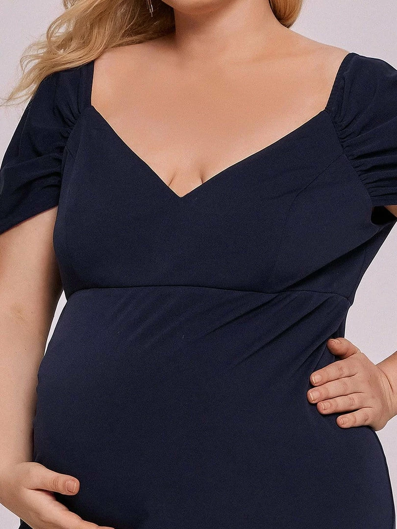 Ever-Pretty US Plus Size Sweetheart Capped Sleeve Pleated Maternity Dress 3 Ever-Pretty US Plus Size Sweetheart Capped Sleeve Pleated Maternity Dress