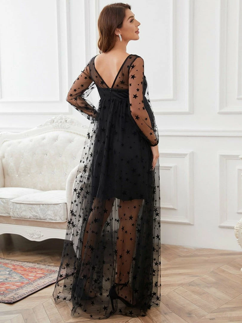 Ever-Pretty US V-Neck Tulle Double Skirt Floor-Length Maternity Dress Maternity Dresses 2 Ever-Pretty US V-Neck Tulle Double Skirt Floor-Length Maternity Dress Maternity Dresses