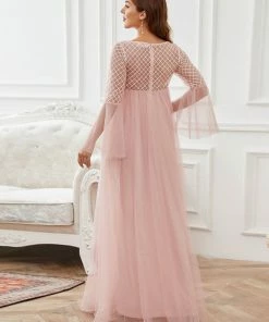Ever-Pretty US Sweetheart Long Bell Sleeve A-Line Maternity Dress Maternity Dresses