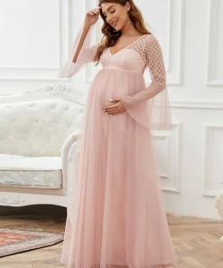 Ever-Pretty US Sweetheart Long Bell Sleeve A-Line Maternity Dress Maternity Dresses 8 Ever-Pretty US Sweetheart Long Bell Sleeve A-Line Maternity Dress Maternity Dresses