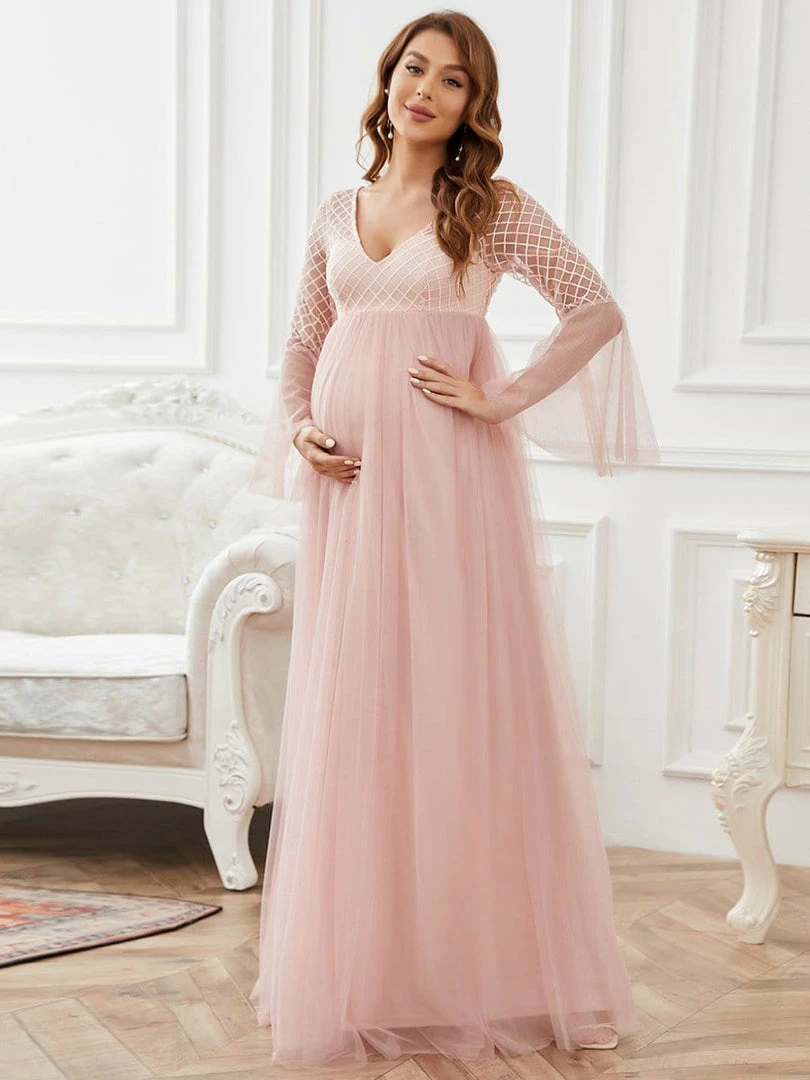 Ever-Pretty US Sweetheart Long Bell Sleeve A-Line Maternity Dress Maternity Dresses 5 Ever-Pretty US Sweetheart Long Bell Sleeve A-Line Maternity Dress Maternity Dresses