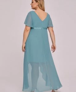 Ever-Pretty US Maternity Dresses Ruched Flutter Sleeves Plus Size Formal Maternity Dress