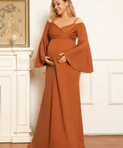 Ever-Pretty US Maternity Dresses Plus Size Long Sleeve Cold Shoulder Fishtail Maternity Dress 9 Ever-Pretty US Maternity Dresses Plus Size Long Sleeve Cold Shoulder Fishtail Maternity Dress