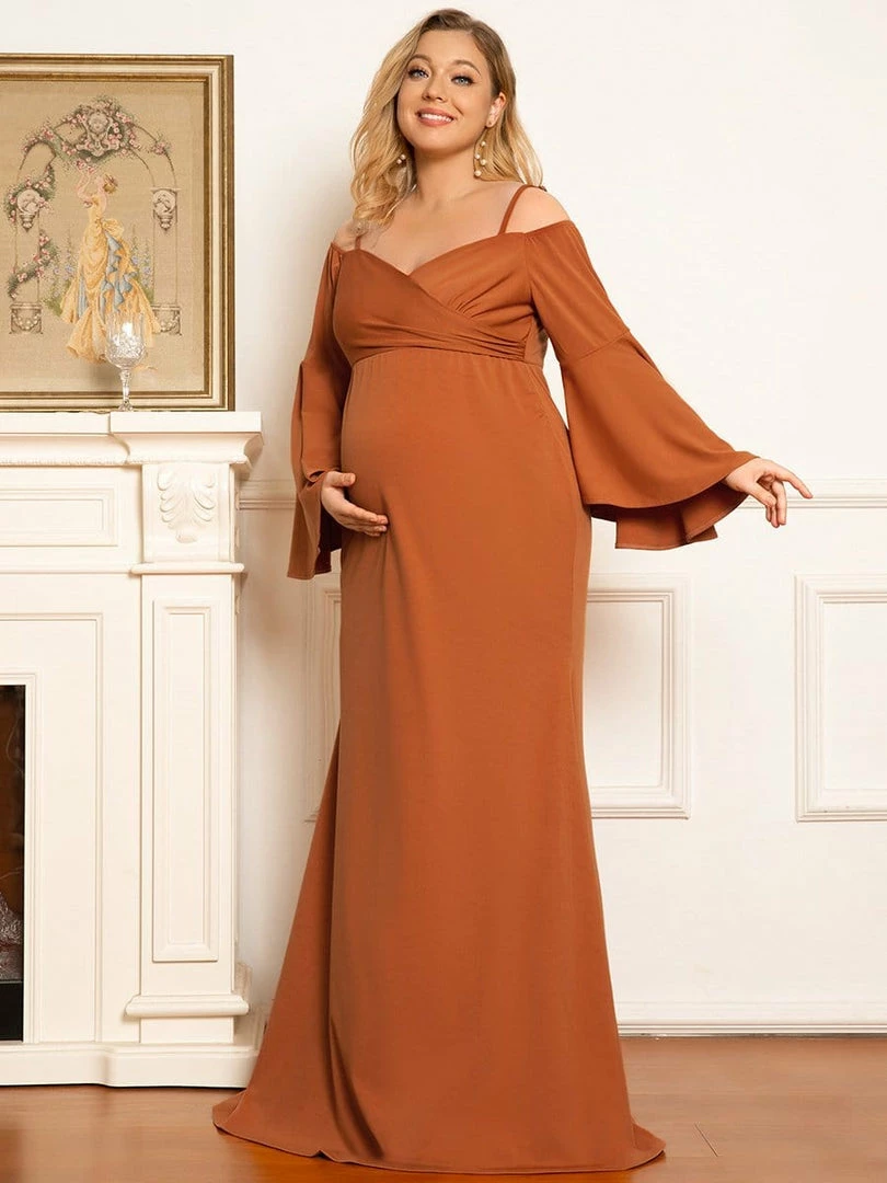 Ever-Pretty US Maternity Dresses Plus Size Long Sleeve Cold Shoulder Fishtail Maternity Dress 5 Ever-Pretty US Maternity Dresses Plus Size Long Sleeve Cold Shoulder Fishtail Maternity Dress