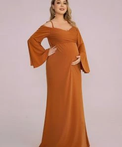 Ever-Pretty US Maternity Dresses Plus Size Long Sleeve Cold Shoulder Fishtail Maternity Dress 11 Ever-Pretty US Maternity Dresses Plus Size Long Sleeve Cold Shoulder Fishtail Maternity Dress