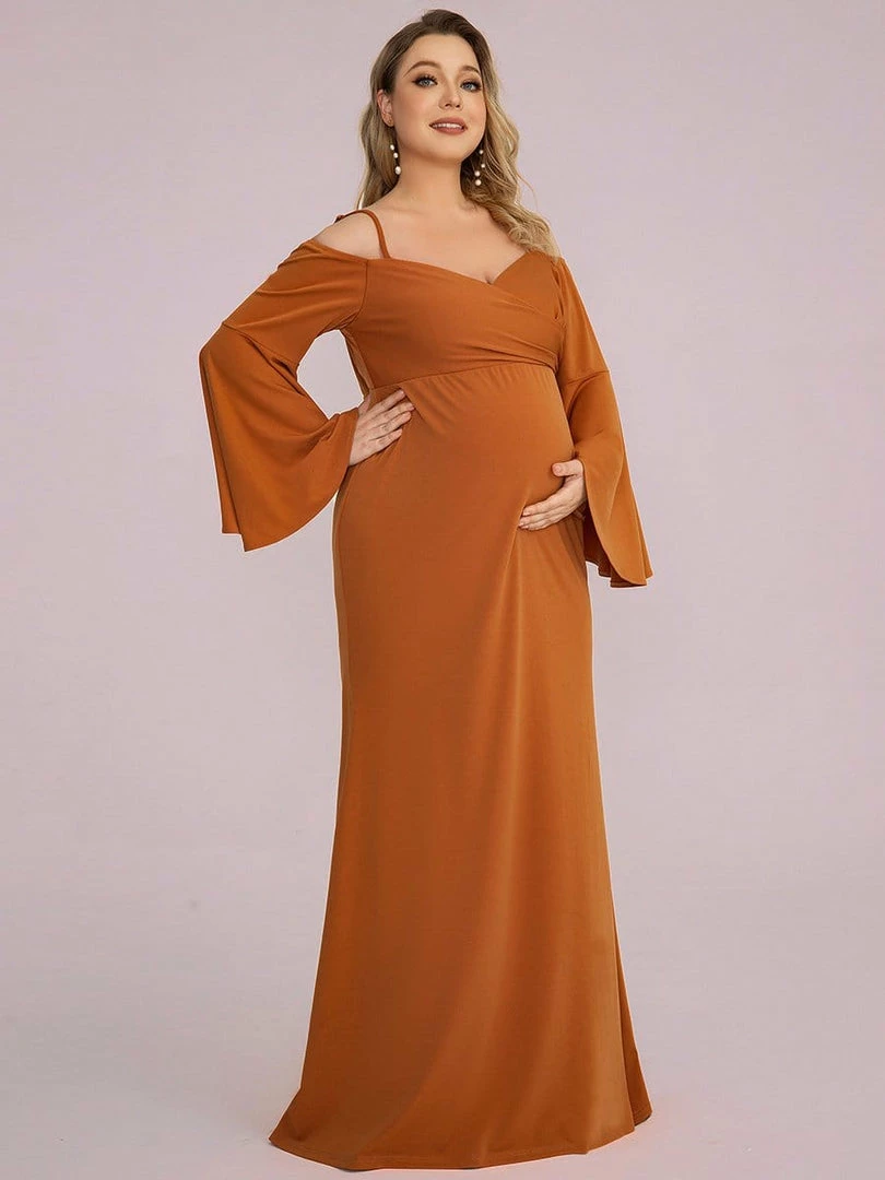 Ever-Pretty US Maternity Dresses Plus Size Long Sleeve Cold Shoulder Fishtail Maternity Dress 6 Ever-Pretty US Maternity Dresses Plus Size Long Sleeve Cold Shoulder Fishtail Maternity Dress