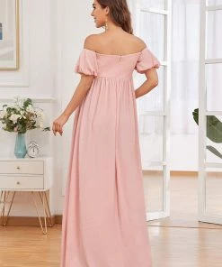 Ever-Pretty US Off-Shoulder Puff Sleeve Maternity Dress Maternity Dresses