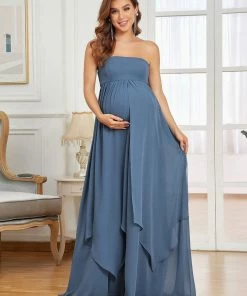 Ever-Pretty US A-Line Chiffon Convertible Sleeveless/Flutter Sleeve Bump Friendly Dresses