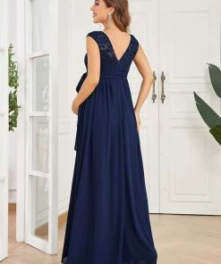 Ever-Pretty US A-Line Lace Tie Waist Bump Friendly Dresses