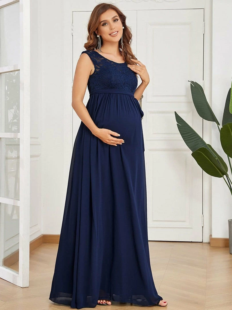 Ever-Pretty US A-Line Lace Tie Waist Bump Friendly Dresses 4 Ever-Pretty US A-Line Lace Tie Waist Bump Friendly Dresses