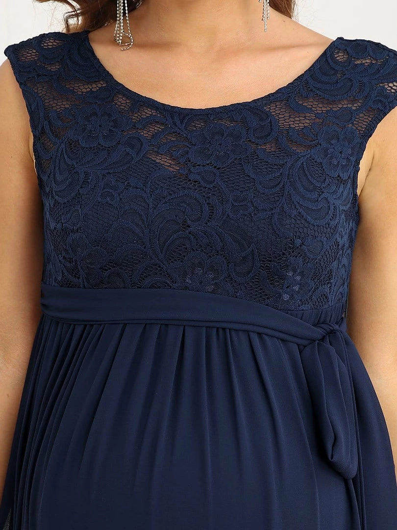 Ever-Pretty US A-Line Lace Tie Waist Bump Friendly Dresses 3 Ever-Pretty US A-Line Lace Tie Waist Bump Friendly Dresses