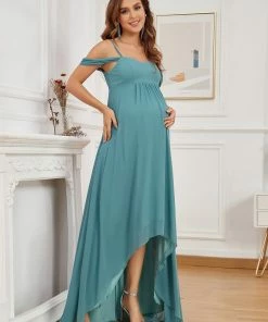 Ever-Pretty US Maternity Dresses Chiffon High-Low Cold Shoulder Bump Friendly Dresses 8 Ever-Pretty US Maternity Dresses Chiffon High-Low Cold Shoulder Bump Friendly Dresses