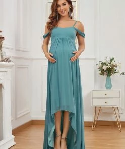 Ever-Pretty US Maternity Dresses Chiffon High-Low Cold Shoulder Bump Friendly Dresses 9 Ever-Pretty US Maternity Dresses Chiffon High-Low Cold Shoulder Bump Friendly Dresses