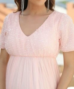 Ever-Pretty US Short Sleeve Sequin Floor-Length Empire Waist Maternity Dress 7 Ever-Pretty US Short Sleeve Sequin Floor-Length Empire Waist Maternity Dress