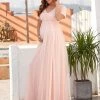 Ever-Pretty US Short Sleeve Sequin Floor-Length Empire Waist Maternity Dress