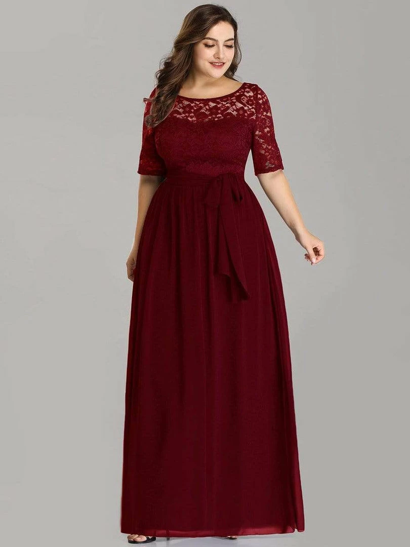 Ever-Pretty US Maxi Long Lace Illusion Plus Size Mother Of The Bride Dresses Party Dresses 15 Ever-Pretty US Maxi Long Lace Illusion Plus Size Mother Of The Bride Dresses Party Dresses