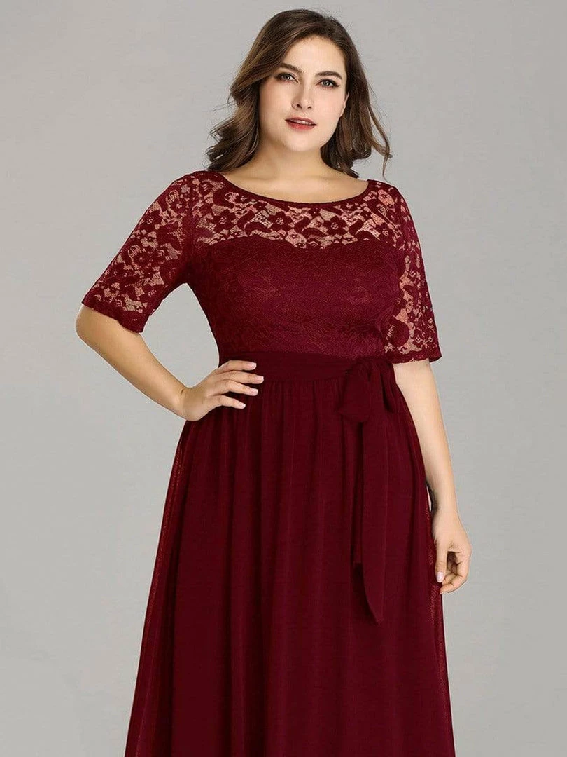 Ever-Pretty US Maxi Long Lace Illusion Plus Size Mother Of The Bride Dresses Party Dresses 17 Ever-Pretty US Maxi Long Lace Illusion Plus Size Mother Of The Bride Dresses Party Dresses