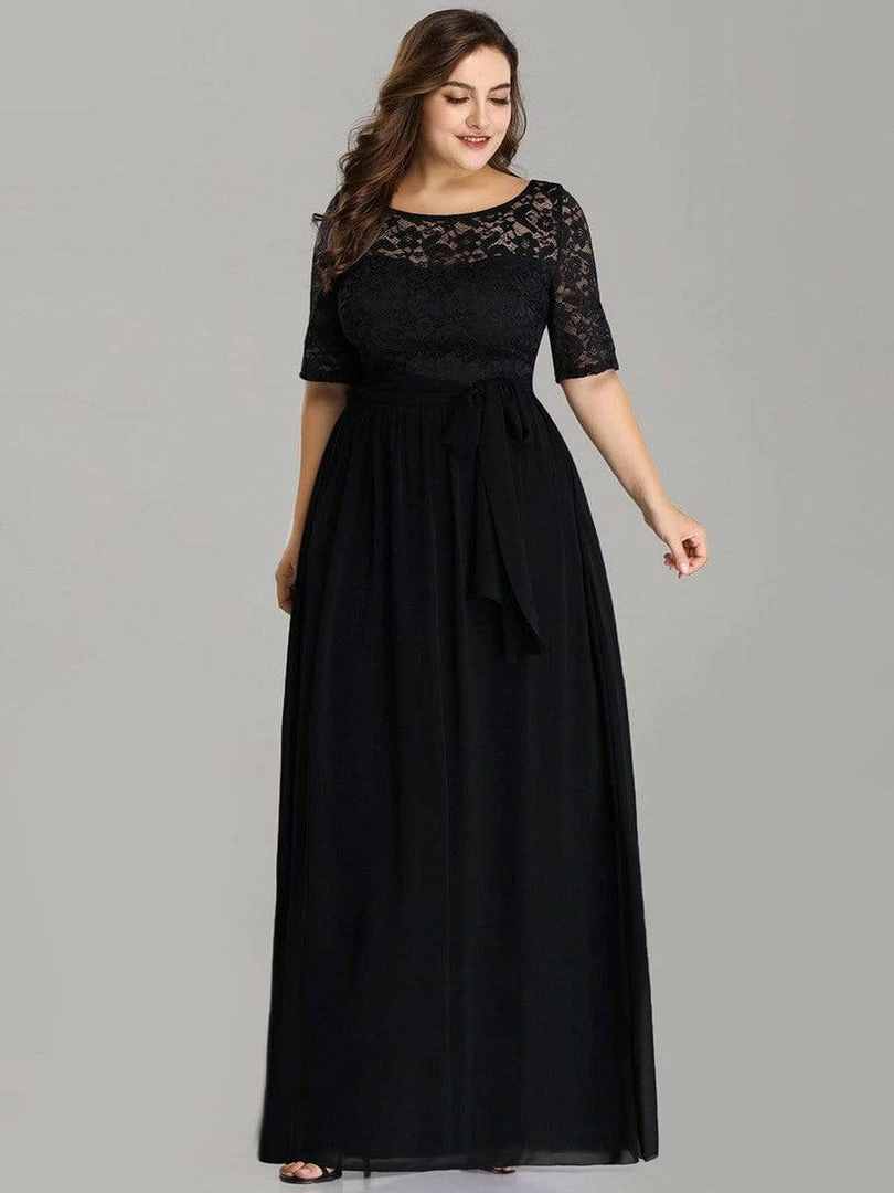 Ever-Pretty US Maxi Long Lace Illusion Plus Size Mother Of The Bride Dresses Party Dresses 25 Ever-Pretty US Maxi Long Lace Illusion Plus Size Mother Of The Bride Dresses Party Dresses