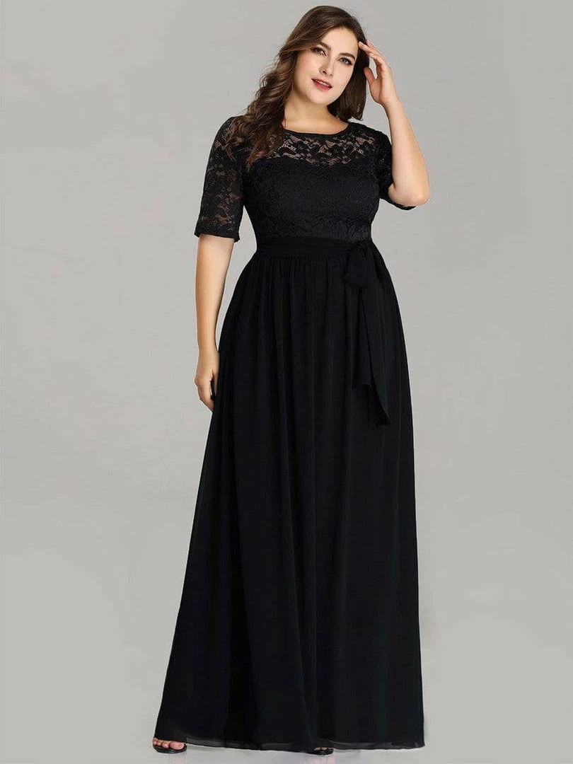 Ever-Pretty US Maxi Long Lace Illusion Plus Size Mother Of The Bride Dresses Party Dresses 26 Ever-Pretty US Maxi Long Lace Illusion Plus Size Mother Of The Bride Dresses Party Dresses